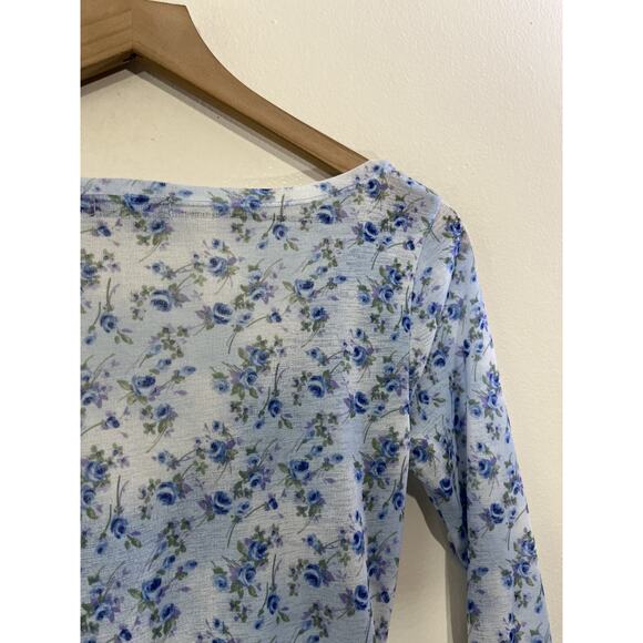 Y2K Coquette Romantic Fairy Floral Top M Cottagecore Goblin Whimsical Parisian - Picture 9 of 12